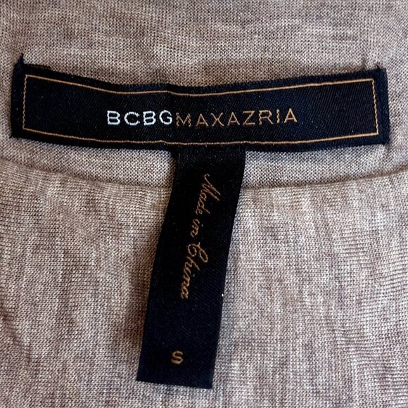 BCBGMAXAZRIA Tiered Ruffle Modal Dress | Heathered Neutral | Women’s Small - Picture 5 of 5